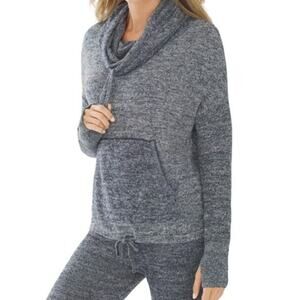 Barefoot Dreams CozyChic Lite Pebble Beach Pullover  Sweatshirt Gray M